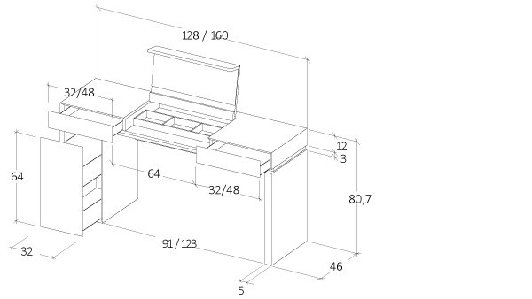 Vanity O afmetingen Bed Habits 7